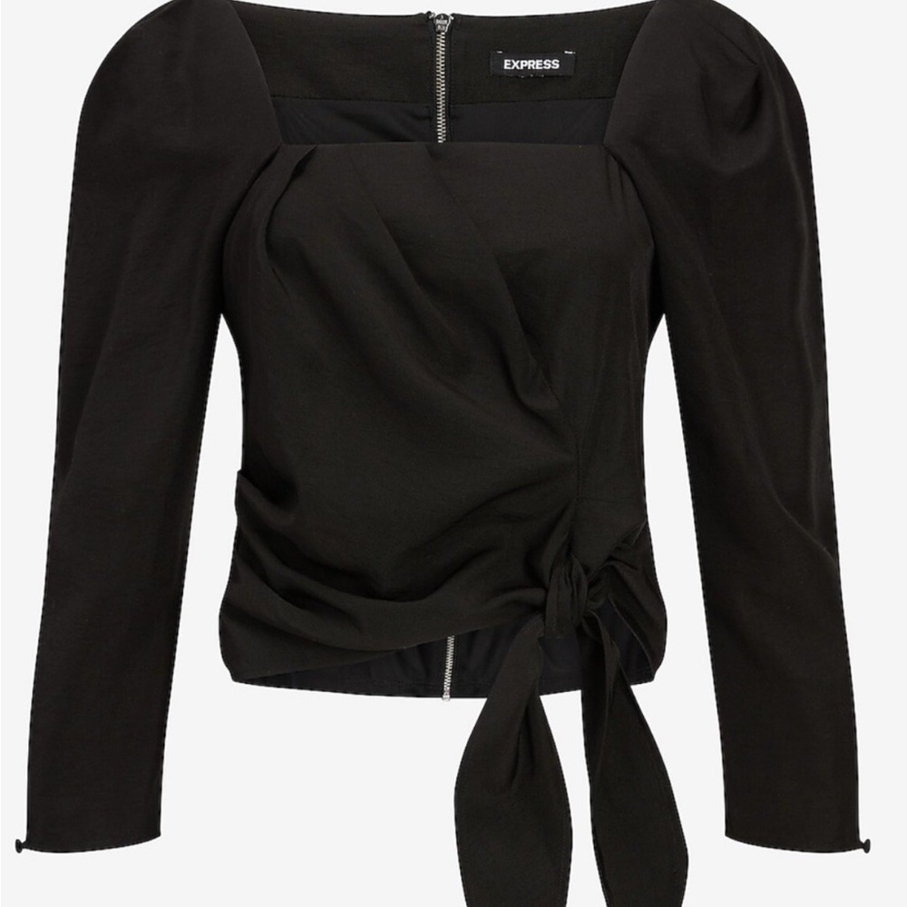 Elegant Black Long-Sleeve Top